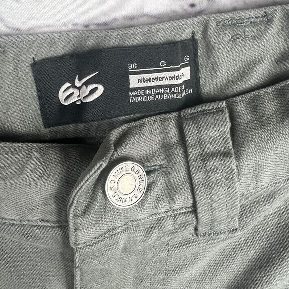 Nike SB 6.0 Shorts Mens‎ 36 Gray Pockets Casual 90s Y2K Preppy Logo Skater Flaw - Picture 6 of 11